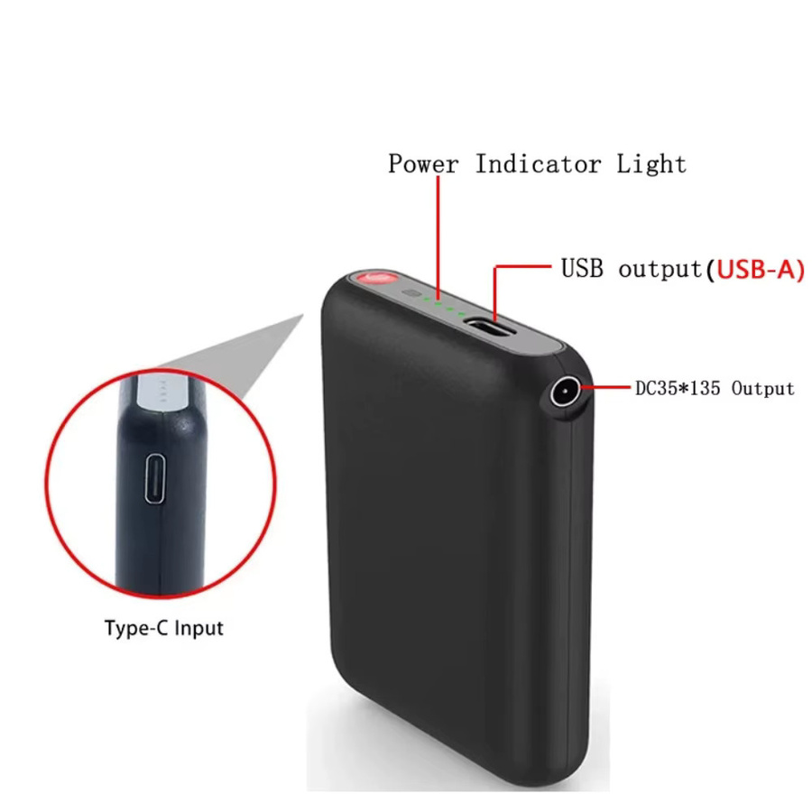 Mini Powerbank 5000mAh Tragbarer Externer Akku USB-Ladegerät in Schwarz - Bild 3
