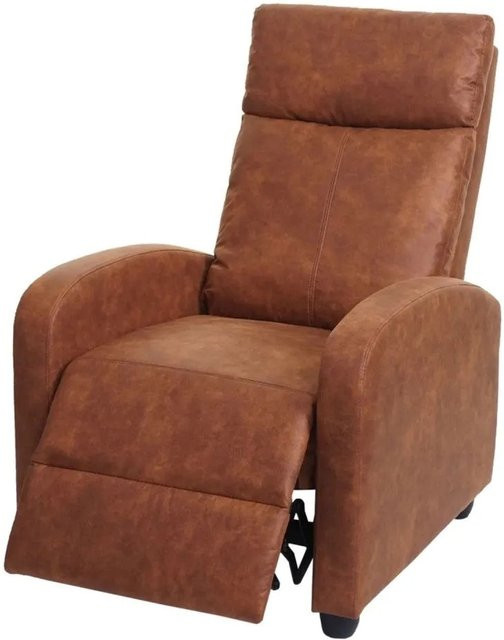 MCW Relaxsessel F76 Liegesessel in Vintage Wildlederimitat, Farbe Braun - Bild 1
