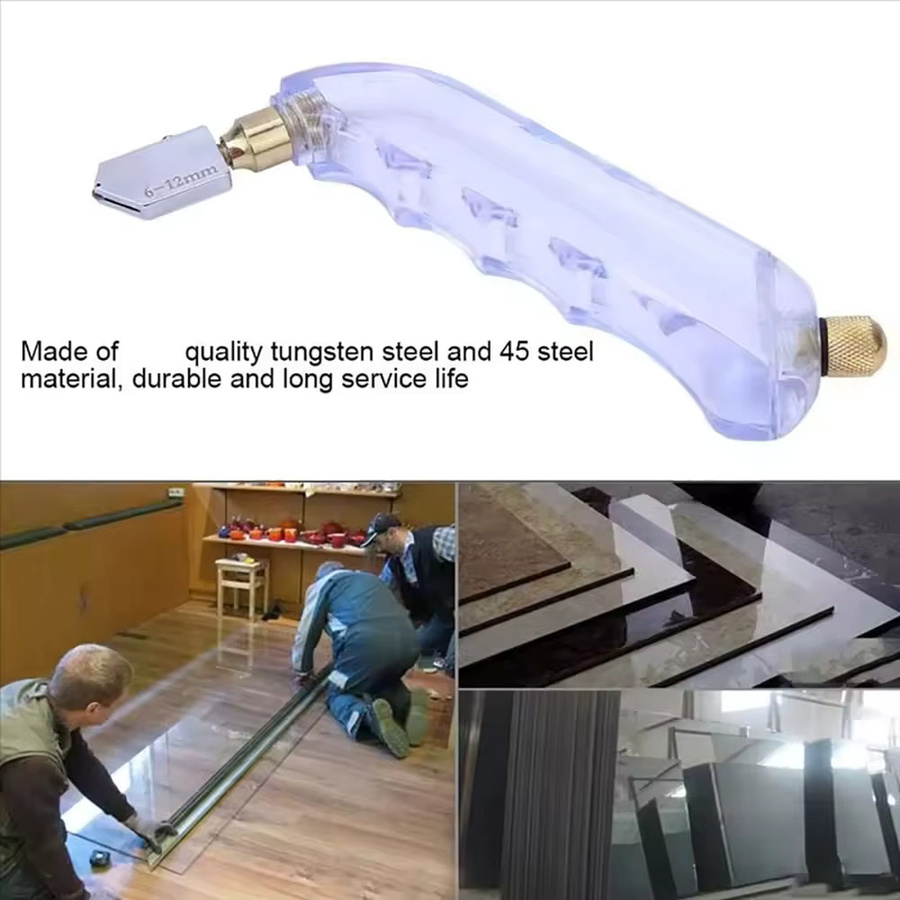 Skeyo Professioneller Glasschneider im Pistolendesign mit Hartmetall-Diamantschneidwerkzeug für Glas und Keramikfliesen - Bild 3