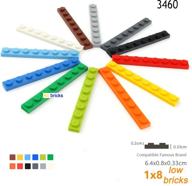 JIAJIALE DIY Bausteine Dünne Zahlen Bricks, 15-teiliges Set, Bunt / Mehrfarbig - Bild 1