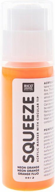 Rico Design Squeeze Acrylic Marker Acrylfarbe in Neonorange, 60 ml - Bild 1
