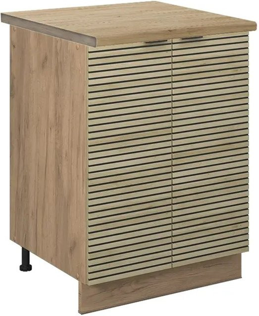 Vicco Küchenunterschrank Fame-Line Eiche mit Arbeitsplatte, Breite: 60 cm - Bild 2