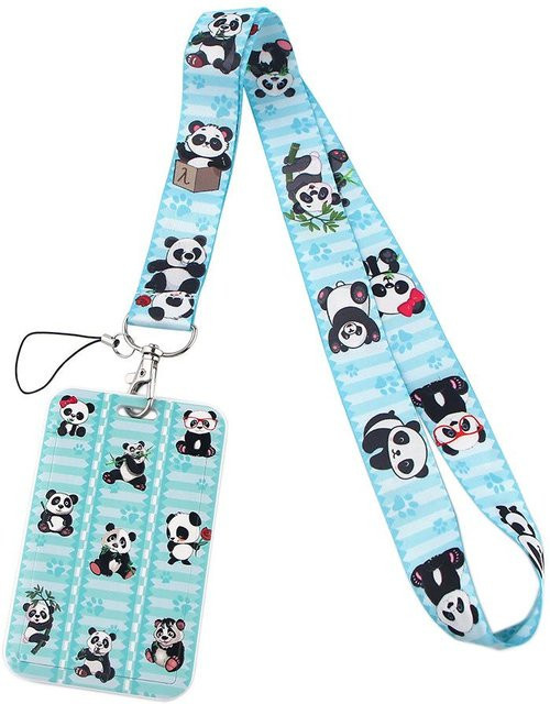 Schlüsselanhänger Panda, Lanyard, Kunststoff, Unisex - Bild 1