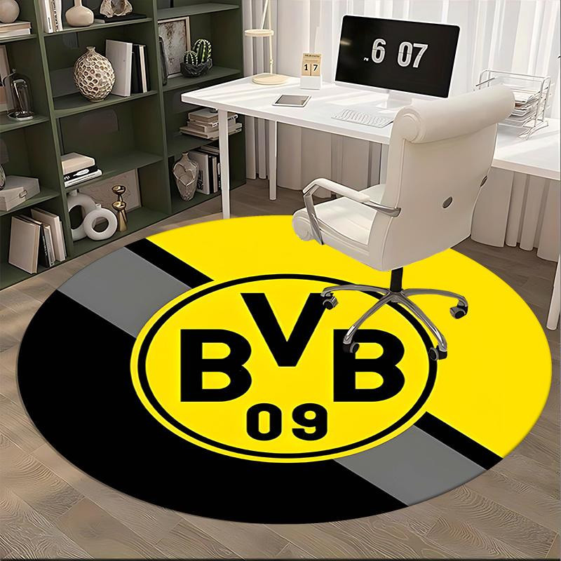 BVB Borussia Dortmund Runder Teppich Yun Heng Three, Maschinenwaschbar und Rutschfest, Durchmesser: 80 cm - Bild 5