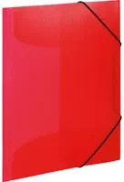 HERMA Sammelmappe aus Kunststoff mit Gummiband, DIN A4, Rot, 3er Pack - Bild 1