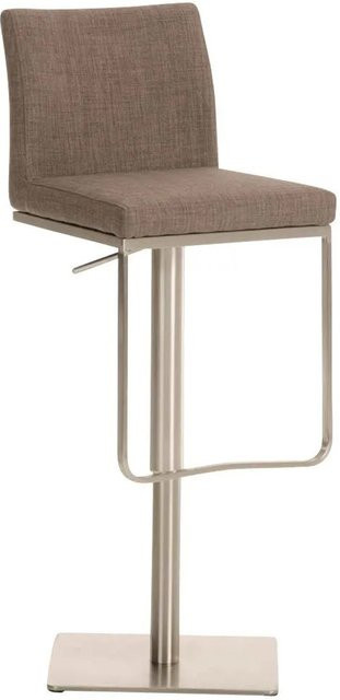 DELUKE Barhocker CARIN höhenverstellbarer Barstuhl mit Lehne, grau, B/T/H: 44 x 42 x 86 cm - Bild 1