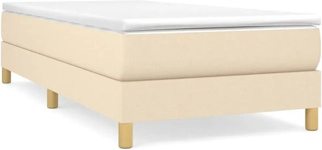 vidaXL Boxspringbett in Beige mit Stoffbezug, B/T/H: 90 x 190 x 25 cm - Bild 1