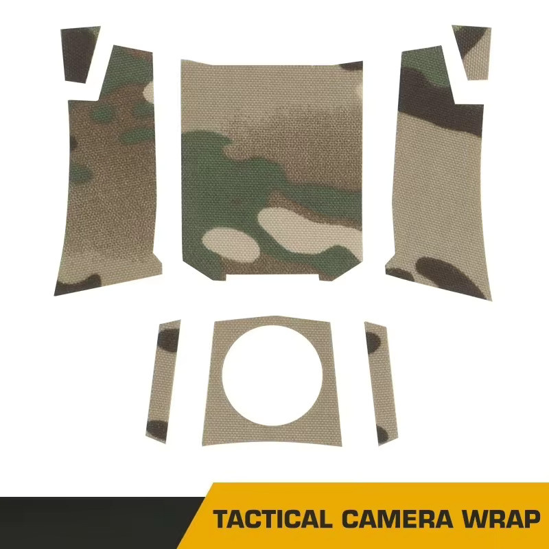 WoSporT Taktische Helm-Kamera-Halterung mit Magic Tape im Tarnmuster für Outdoor, Radfahren und CS-Spiele, Mehrfarbig - Bild 3