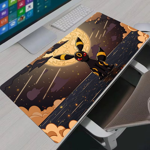 Bandai Pokémon Umbreon Mauspad Anime Tastaturunterlage für PC und Laptop, Multicolour - Bild 1