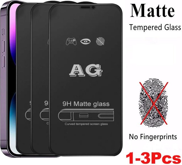 Uppbo Mattierter Displayschutz aus gehärtetem Glas für iPhone Modelle, Transparent - Bild 1