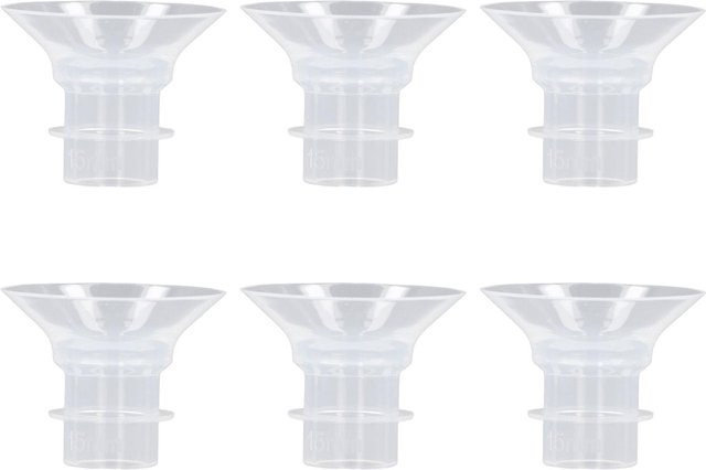 6 Stück Spectra Flanscheinsätze für tragbare Brustpumpen, BPA-frei, transparent, 24 mm - Bild 1