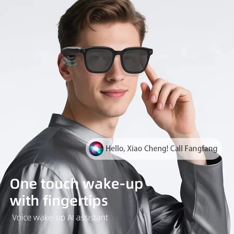 XMSJ KI-Smart-Brille mit KI-Übersetzung, 8MP HD-Kamera, 4K-Aufnahme, Bildkonversation und Musikwiedergabe in Schwarz oder Weiß - Bild 4