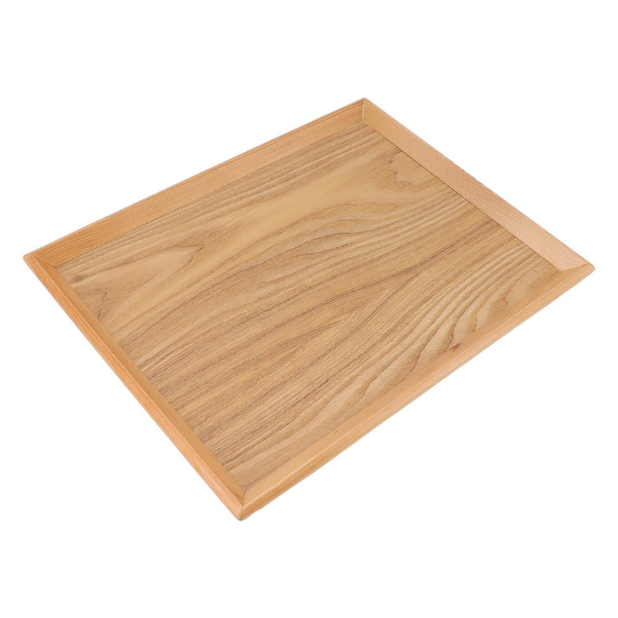 Multifunktionales Holztablett von TOMTOP JMS in Braun, Rechteckiges Serviertablett für Obst, Lebensmittel und Pizza, Breite: 36,5 cm, Tiefe: 27 cm - Bild 2