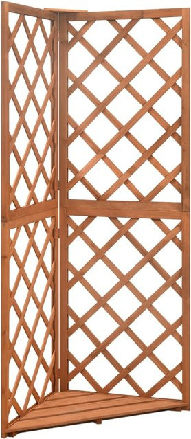 vidaXL Eckspalier aus Massivholz in Braun, B/T/H: 50 x 50 x 145 cm - Bild 3