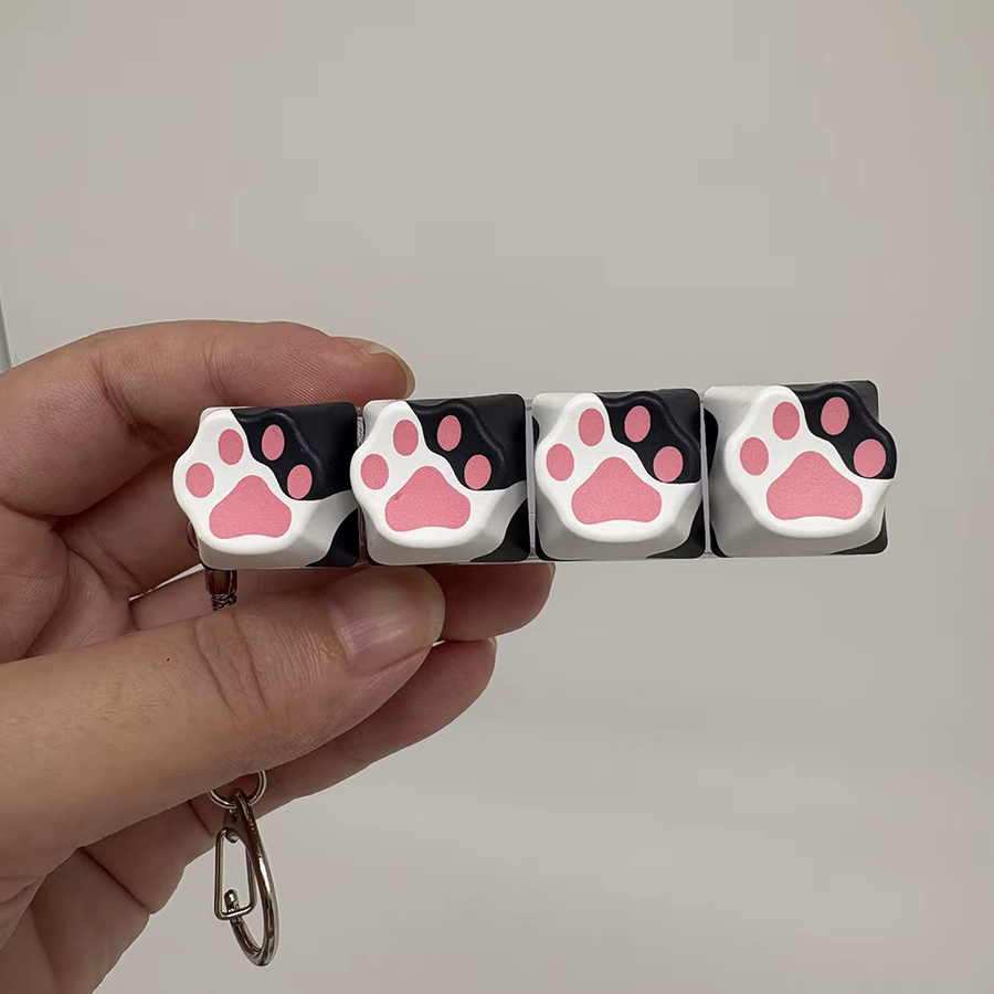 Anhänger Katze Klaue, Multicolor, Kunststoff, Unisex - Bild 3