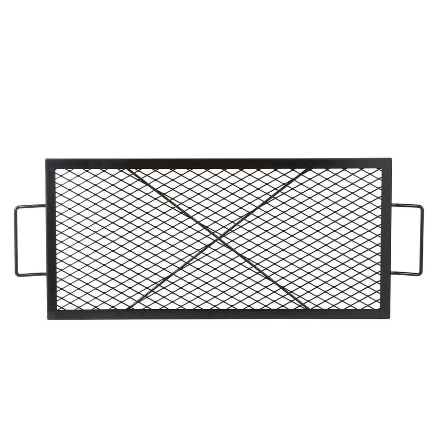 X-Marks Rechteckiger Kochrost Feuerstelle Grillrost aus Schwerlaststahl in Schwarz, B/T/H: 81 x 38 x 25 cm - Bild 5