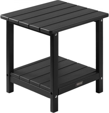 VEVOR Beistelltisch aus HDPE Kunststoff in Schwarz, B/T/H: 45 x 38 x 44 cm - Bild 1
