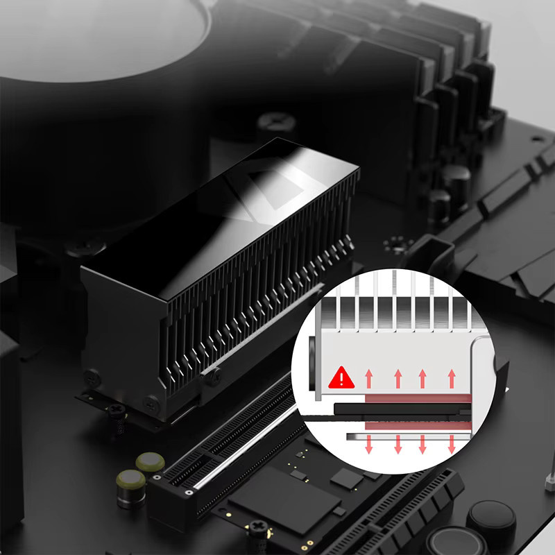 ID-COOLING ZERO M15 A1 M.2 2280 SSD Kühler Passiver Kühlkörper für NVMe/M.2 in Silber mit Wärmeleitpad - Bild 4