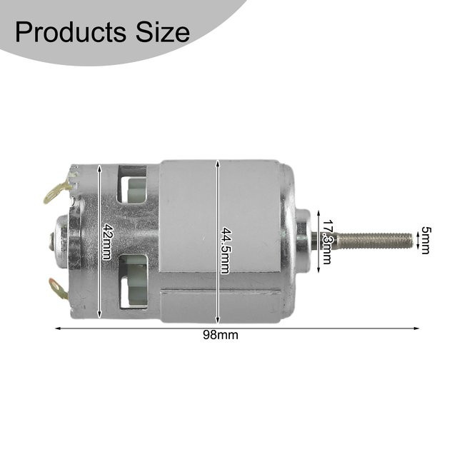 Vibratite Elektrischer Rasenmähermotor 755-Motor 12 V aus Metall in Silber mit Akku - Bild 1