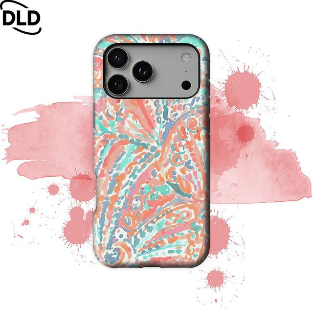 Potdemiel Handyhülle mit Korallen-Spiralen Design für iPhone 17 16 15 14 13 Pro Max Plus, Magnetische Robuste Hülle in Multicolour - Bild 1
