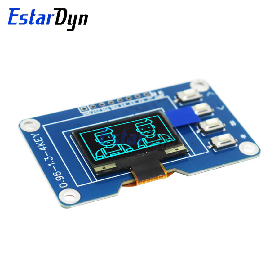 Estardyn OLED-Display mit 4x4 Tastaturmodul und 0,96 Zoll SSD1315 128x64 in Weiß und Blau für Raspberry Pi und DIY-Projekte - Bild 2