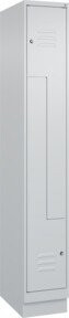 C+P Z-Spind Classic PLUS mit 2 Fächern, Sockel, Grau, H x B x T: 195 x 30 x 50 cm - Bild 1