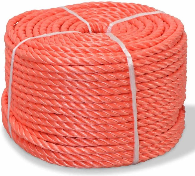 vidaXL Polypropylenseil Orange, Durchmesser: 16 mm, Länge: 100 m - Bild 1