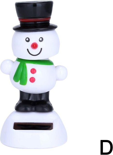 xyzplus Solarbetriebener tanzender Weihnachtsmann Schneemann, Spielzeug - Bild 1