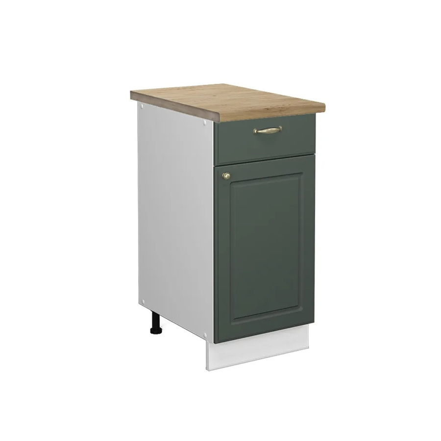 Vicco Küchenunterschrank Fame-Line Landhausstil in Grün-Gold-Weiß mit Eiche-Optik, B/T/H: 40 x 60 x 82 cm - Bild 2