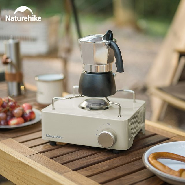 Naturehike Camping-Gaskocher 2000W Tragbarer Kassettenkocher in Sand, B/T/H: 20,7 x 12,0 x 12,0 cm - Bild 1