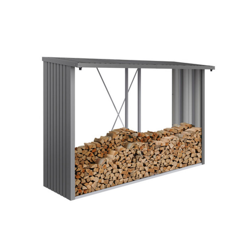 Biohort Kaminholzregal Woodstock 300 in Quarzgrau-Metallic, B/H/T: 300,7 x 199 x 102 cm - Bild 2