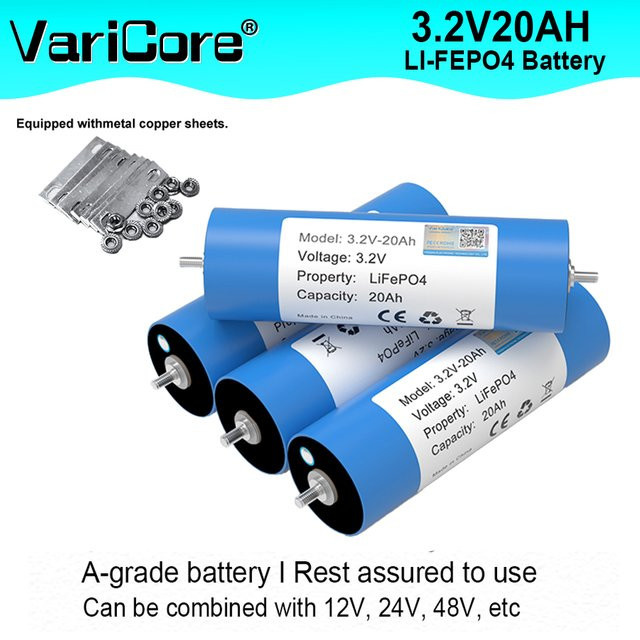 VariCore Grade A C40 LiFePO4 Batterie 3,2V 20Ah in Blau für DIY Solaranlagen, Wohnmobile und Elektrofahrzeuge - Bild 1