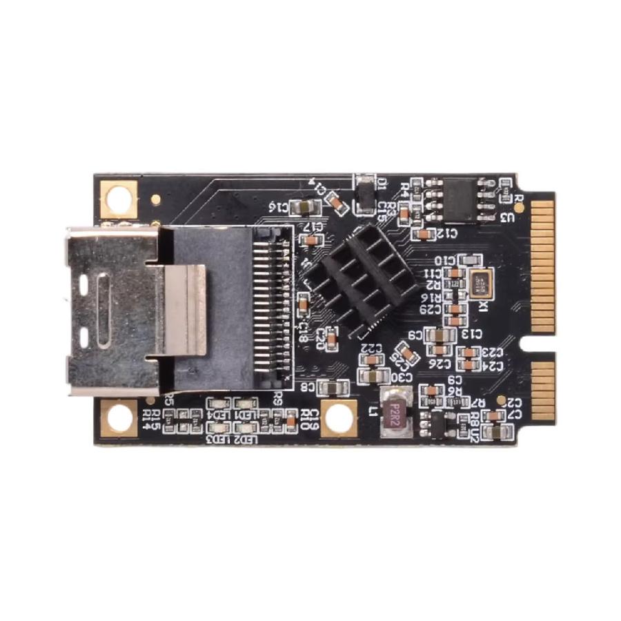 SPEEDIER Mini-PCIe auf 4 Ports 6 Gbit/s SATA SFF-8087 Erweiterungskarte, Farbe: Schwarz - Bild 2