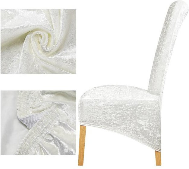 Leorate Stretch Esszimmer Stuhl Abdeckung aus weichem Samt, waschbar und rutschfest, für Winter und moderne Stühle - Bild 1