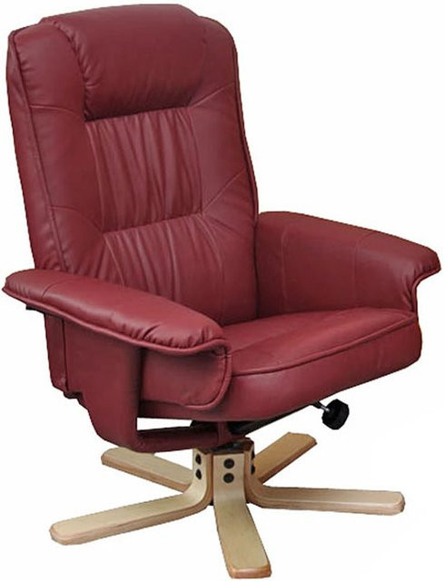 MCW Relaxsessel H56 in Bordeaux aus Kunstleder mit 360-Grad-Drehfunktion - Bild 1