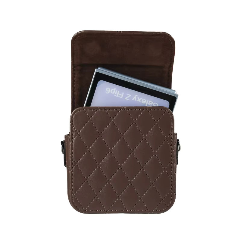 FaLi Qisubao Universelle Gürteltasche für Samsung Galaxy Z Flip7, Z Flip7 se, Flip 6, Flip 5 und Motorola Edge Serie in Braun - Bild 3