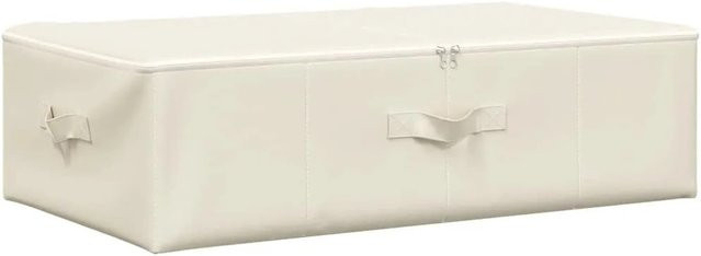 vidaXL Aufbewahrungsbox aus Stoff mit Griffen in Beige, B/T/H: 70 x 40 x 18 cm - Bild 1