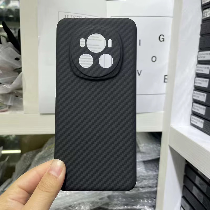 Schutzhülle aus echter Carbon Aramid Faser für Huawei Honor Magic 6 Pro in Schwarz - Bild 1