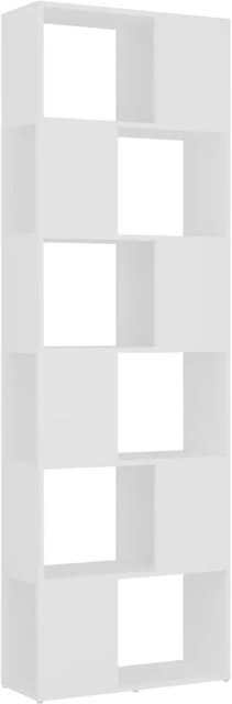 vidaXL Bücherregal Raumteiler Weiß B/T/H: 60 x 24 x 186 cm - Bild 1