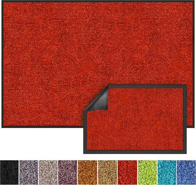 floordirekt Schmutzfangmatte Rhine in Water Melon Red, rutschfest und waschbar, B/T: 200 x 200 cm - Bild 1