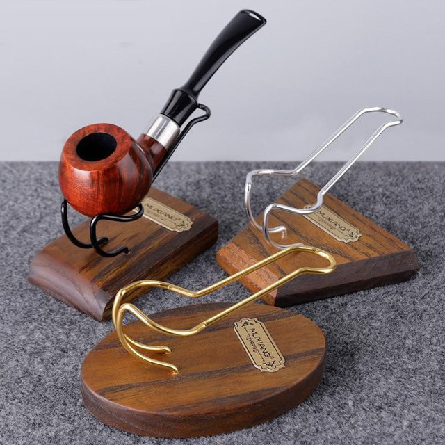 JIBILL Tabakpfeifenregal aus Zelkoholz in Braun mit mattem Finish - Bild 1