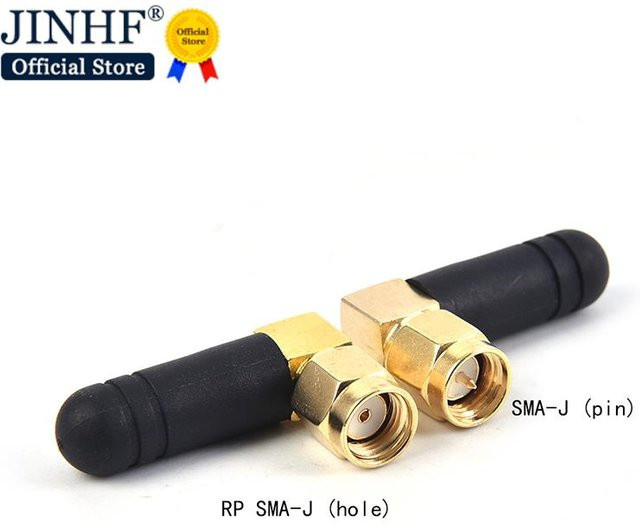 2er-Set Mini Gummi 3dBi 2,4 GHz WLAN Antenne mit SMA-Stecker für Router und Bluetooth-Module, Schwarz - Bild 1