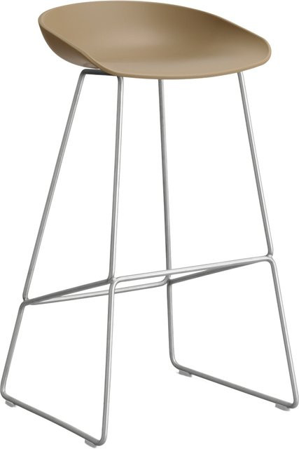 HAY About A Stool AAS 38 Hocker in Braun mit Stahlgestell und Polypropylen-Sitzschale - Bild 1