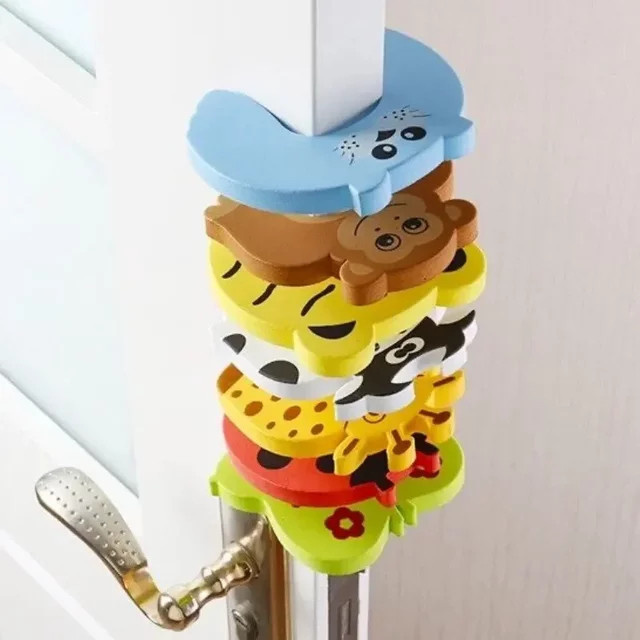 Baby Sicherheit Türstopper Set in Mehrfarben zum Schutz vor Einklemmen von Fingern und Möbeln - Bild 1