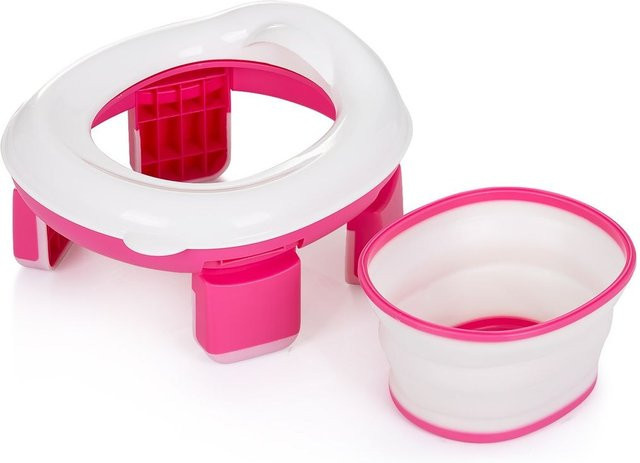 Chipolino 2 in 1 Toilettentrainer Viaggio faltbar in Pink mit ergonomischer Form und Tragetasche - Bild 1