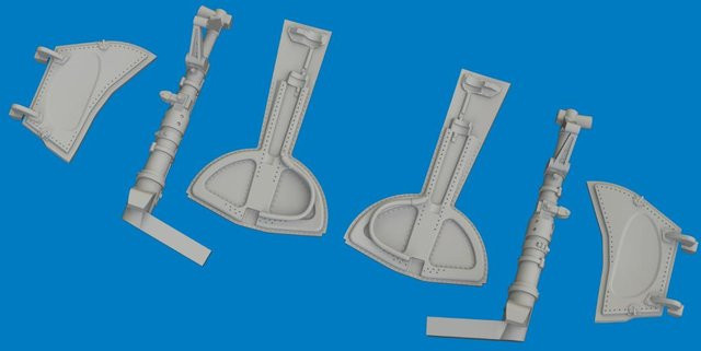 Eduard Messerschmitt Bf 109 K-4 Undercarriage legs Print - Bild 1