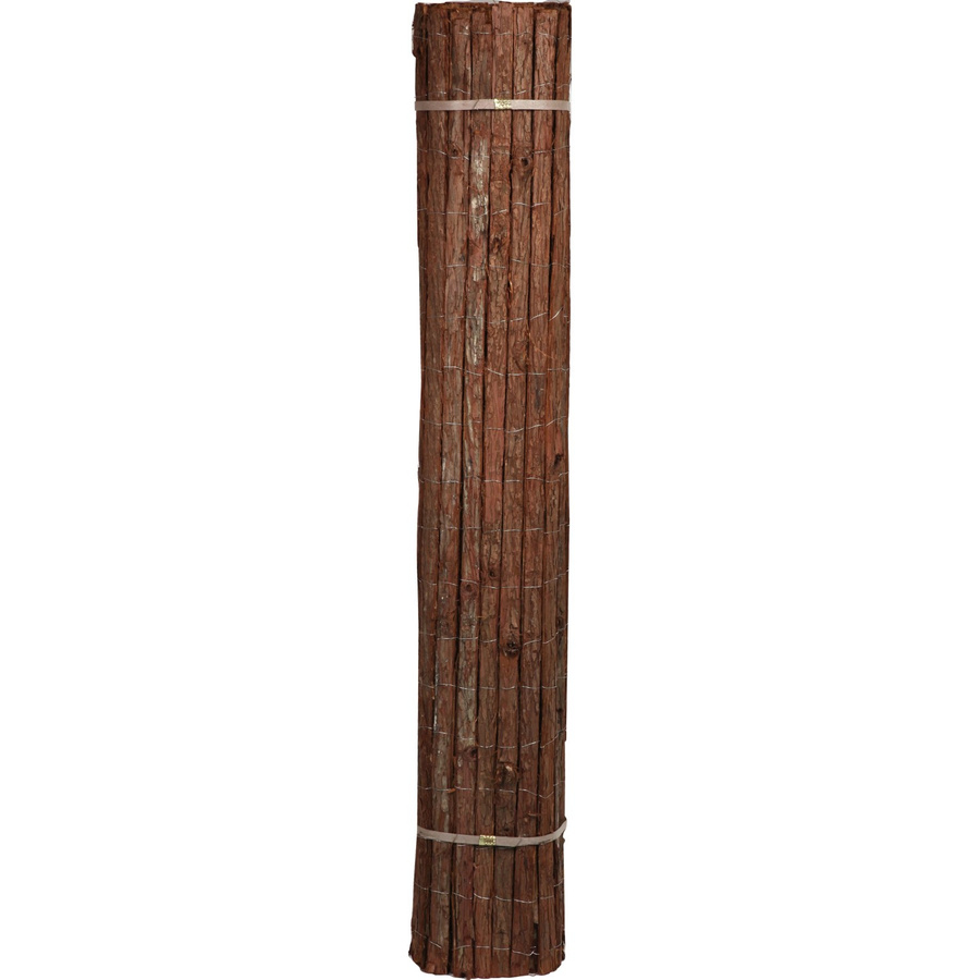 Blickdichte Rindenholzmatte in Braun aus Rindenholz und Eisendraht, B/H: 300 x 180 cm - Bild 2