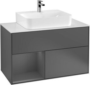 V&B Waschtischunterschrank Finion 100 in Anthrazit, B/T/H: 100 x 50,1 x 50,1 cm - Bild 1