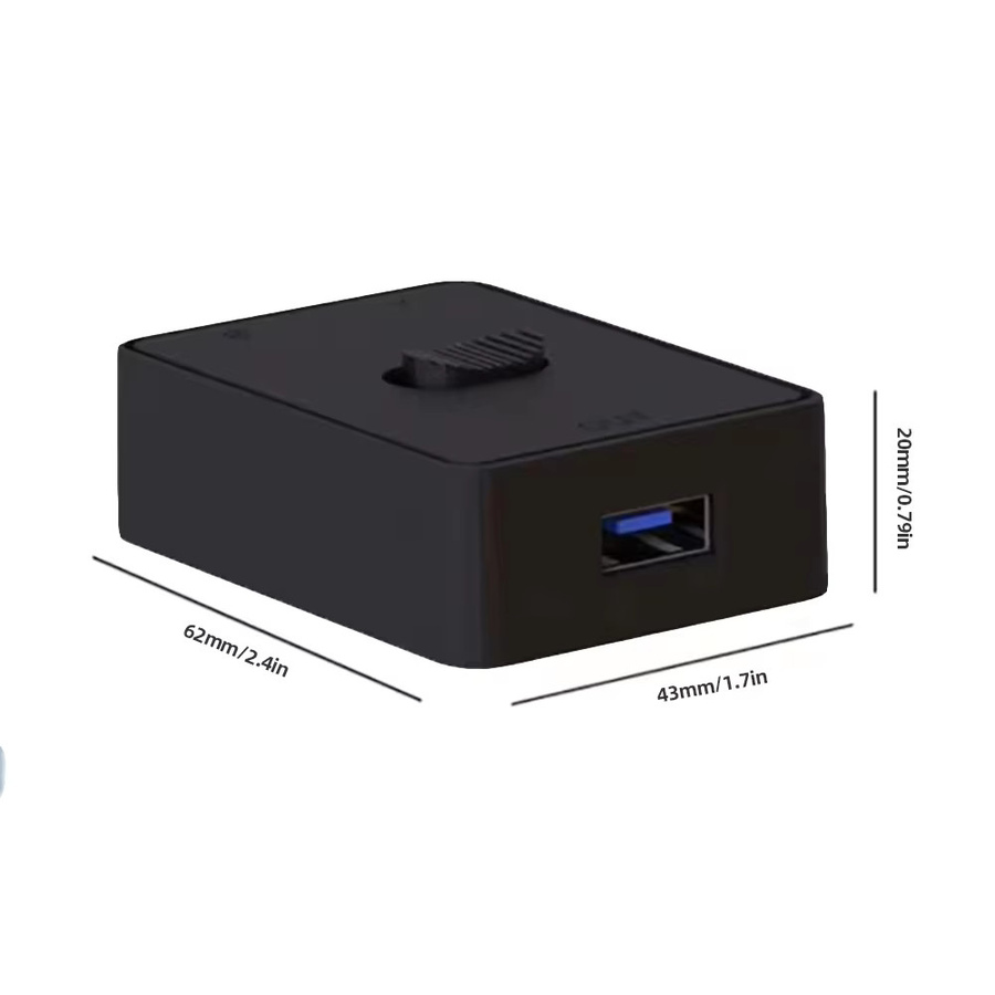 KEBIDUMEI USB 3.0 KVM-Switch Bidirektionaler USB-Hub und Controller für PC, Tastatur, Maus und Drucker, Schwarz - Bild 5