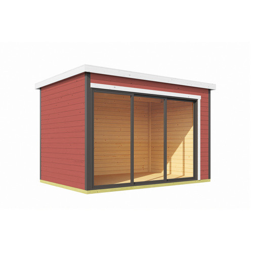 Lasita Gartenhaus Austin Maja Flachdach in Schwedenrot lasiert B/H/T: 379,6 x 239,4 x 259,6 cm - Bild 3